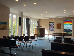 Het interieur van de Remonstrantse kerk in Sommelsdijk