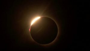 Videostill van de eclips op 12 augustus 2026