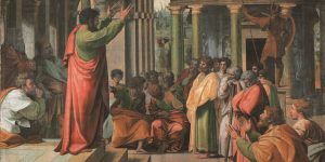 Paulus in Athene, geschilderd door Rafafel